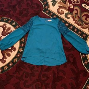 GB Girls blue long sleeve top.